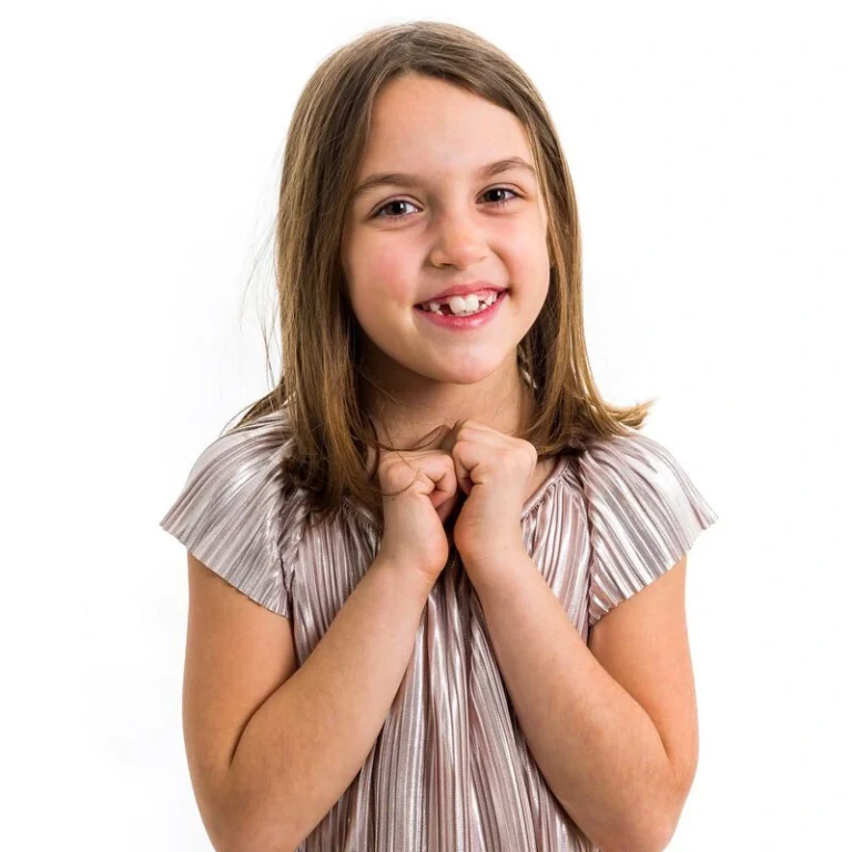 Portrait of happy young little girl